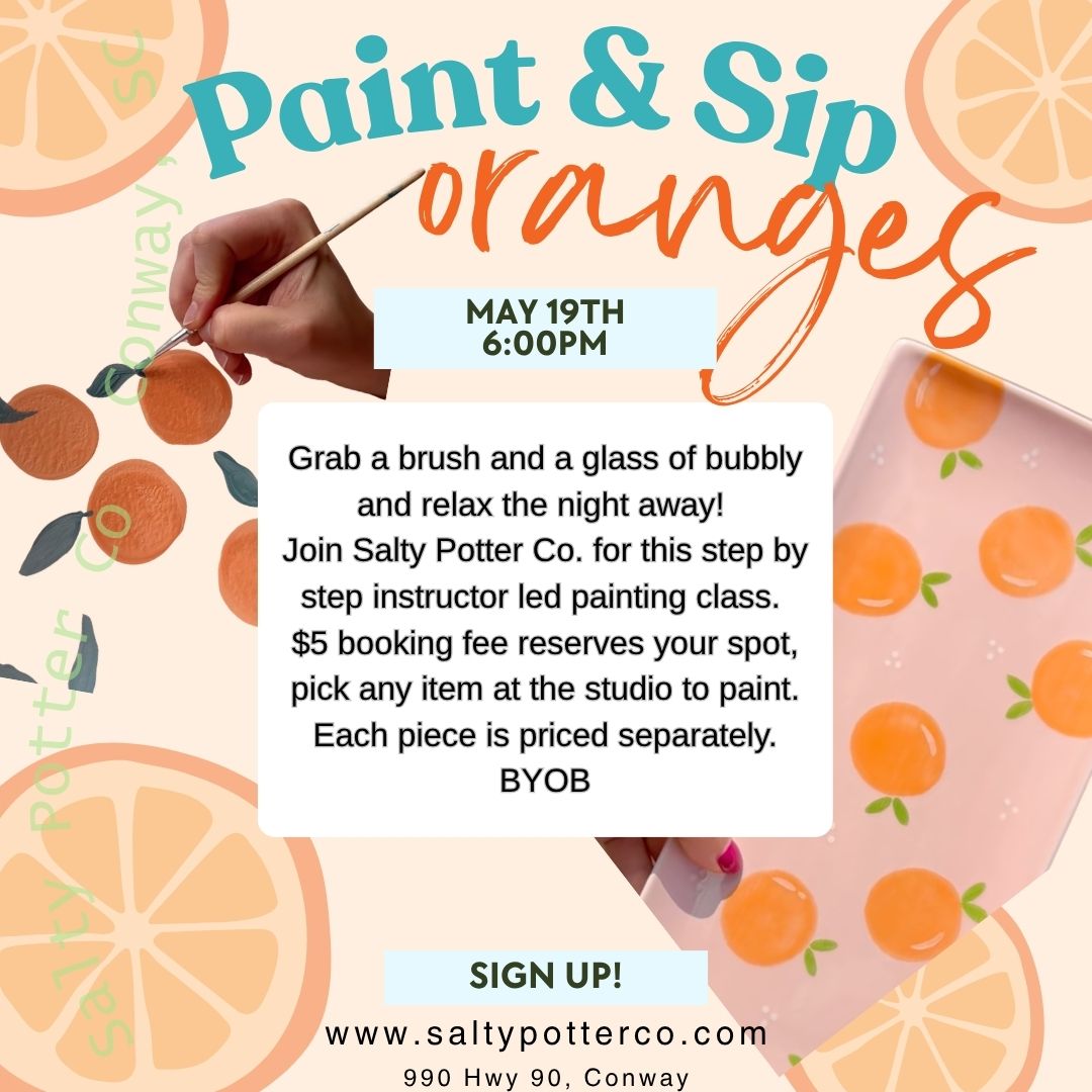 Paint & Sip- Orange Theme May 19th