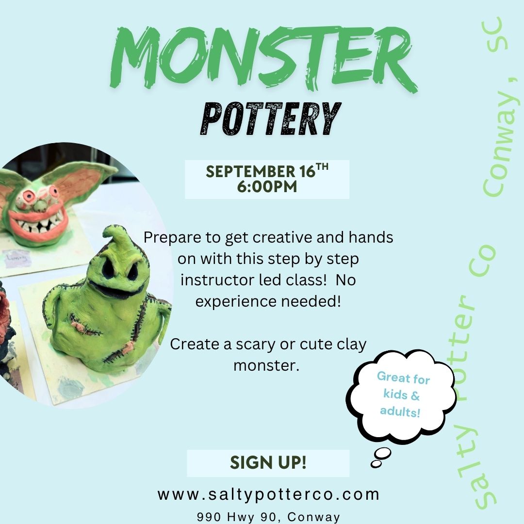 Pottery Class- Monsters September 16th