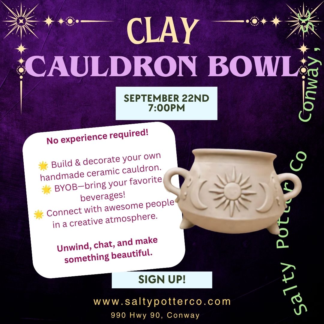 Pottery Class- Cauldron Bowl September 22nd
