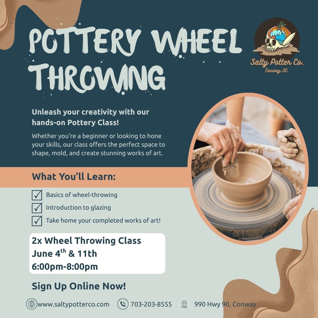 2x Wheel Throwing Class June 4th & 11th