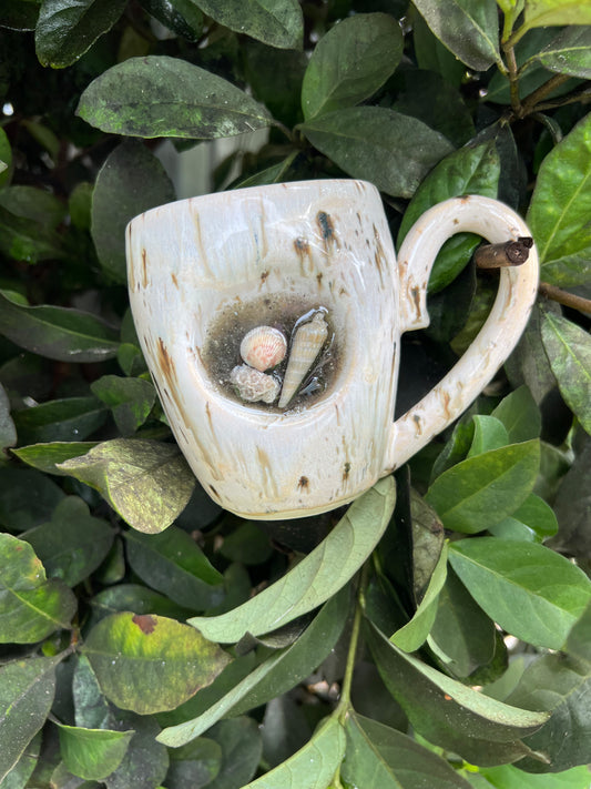 Sandy Treasures Mug, White Melt