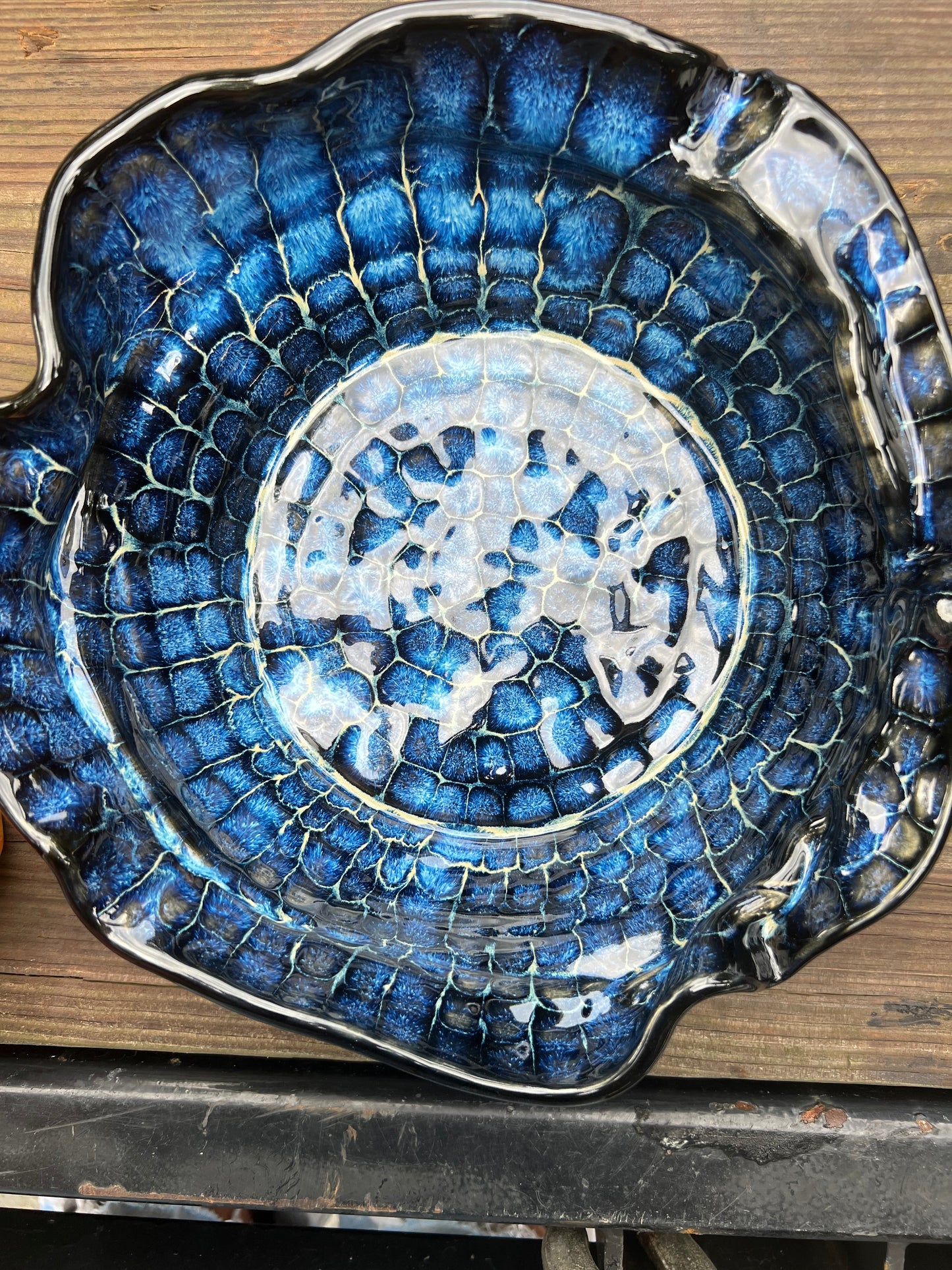 Large Blue Burst Bowl