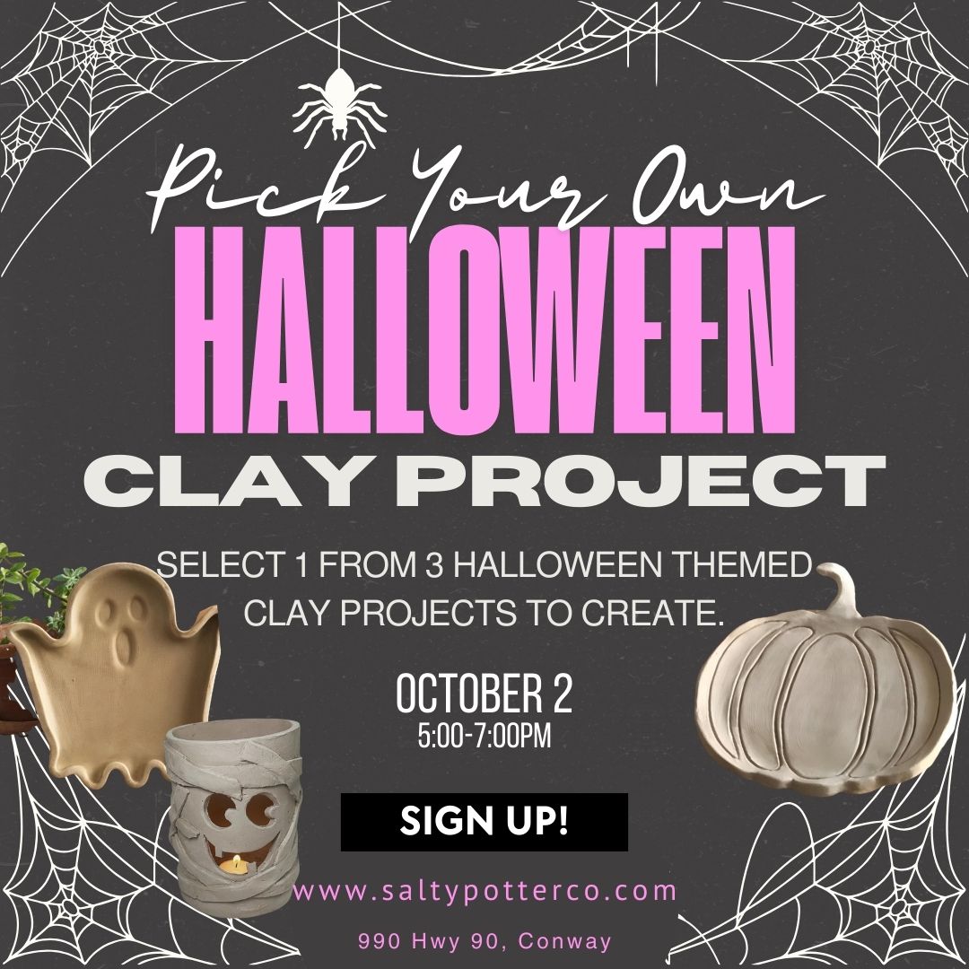 Adult Pottery Class- Pick Your Own Halloween Project