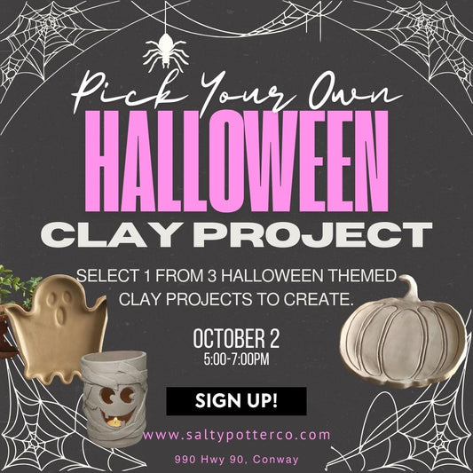 Adult Pottery Class- Pick Your Own Halloween Project