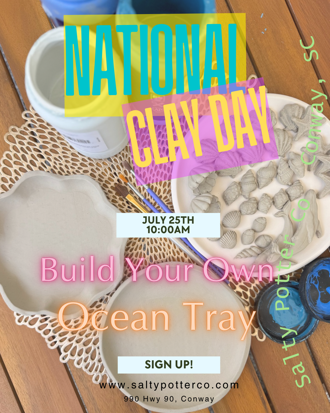 National Clay Day July 25- Ocean Trays