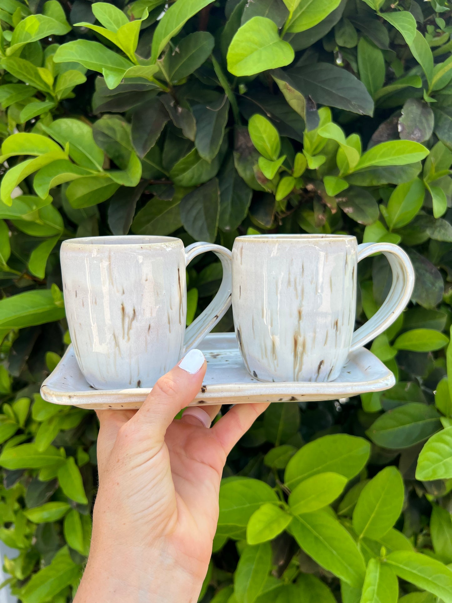 Set of Mugs & Tray