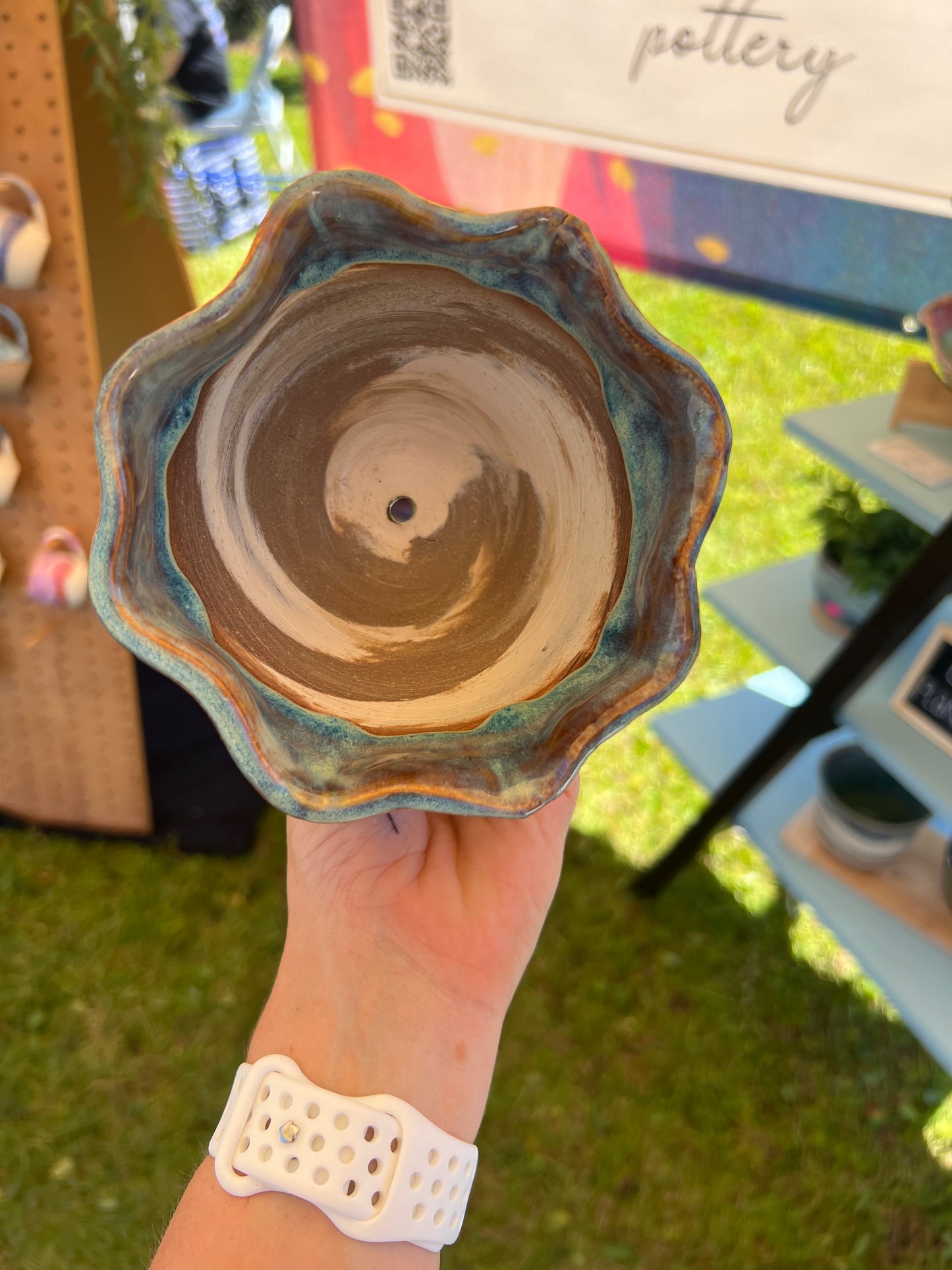 Blue Swirl Planter