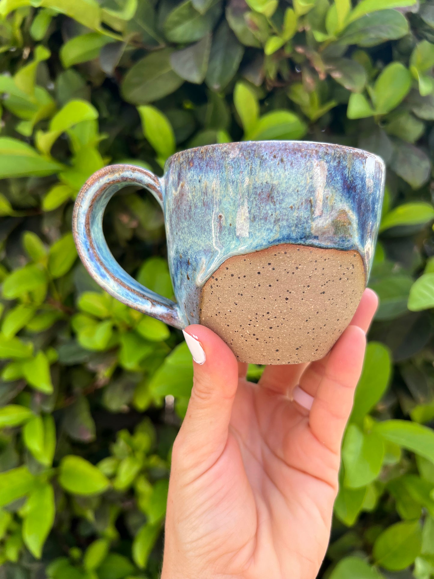 12oz Blue Green Speckled Mug