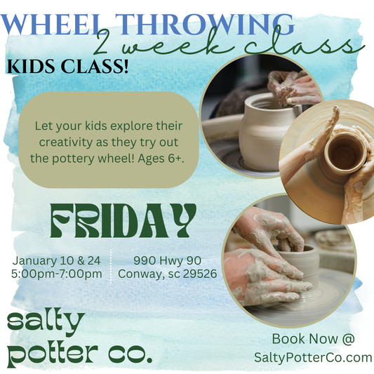 2 Week KIDS POTTERY WHEEL Class