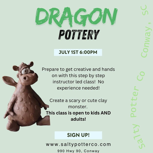 Pottery Class- Dragon Pottery July 1st