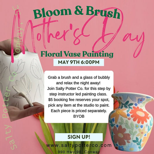 Bloom & Brush- Mothers Day Floral Vase Painting May 9th