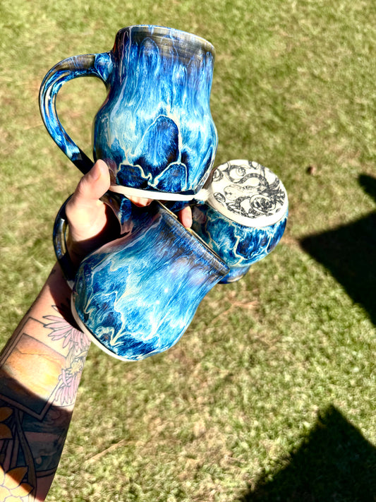 Blue Octopus Mugs