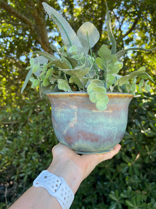 Large Blue Ember Serving Bowl