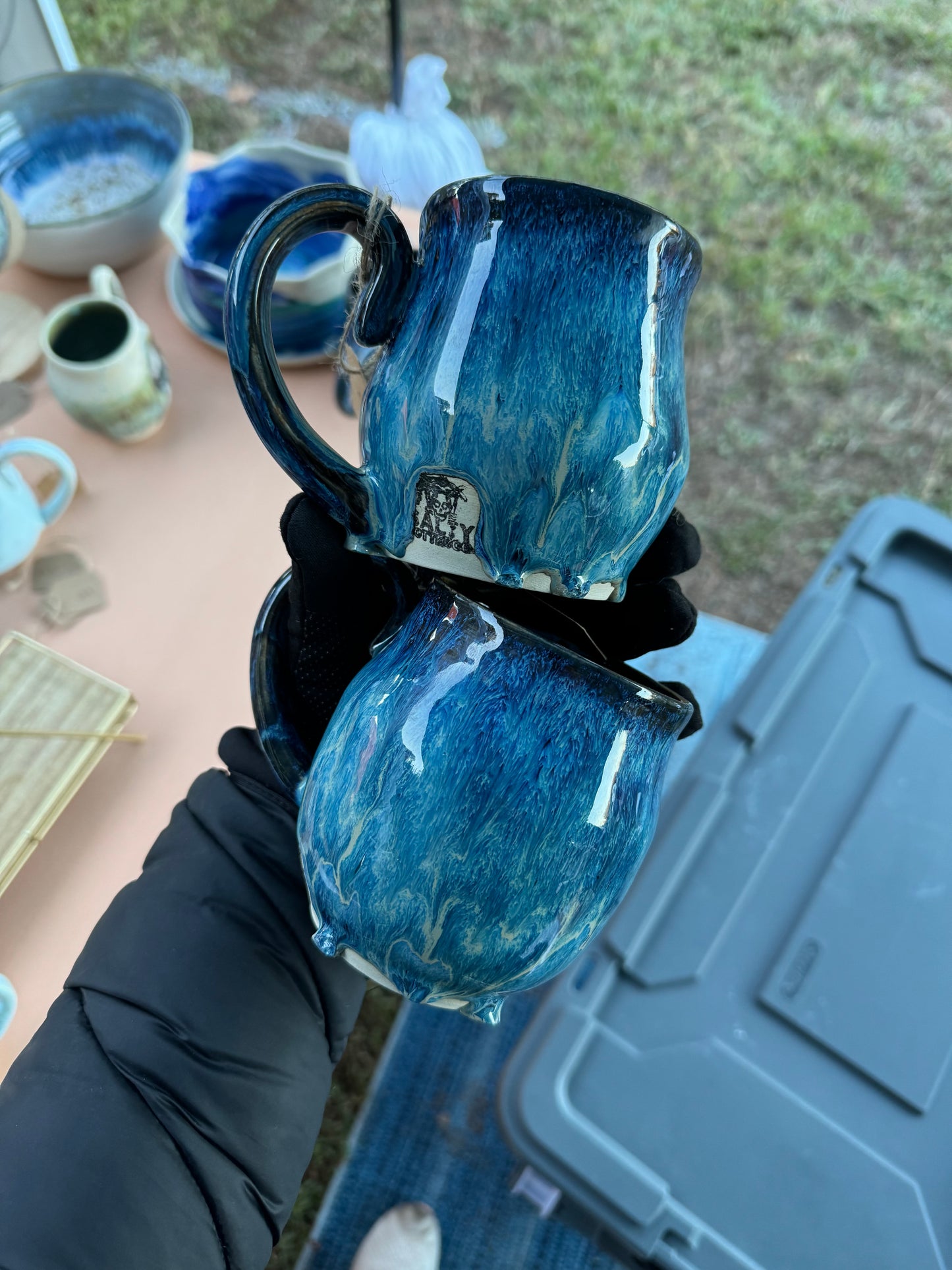 Blue & Black Melt Mug