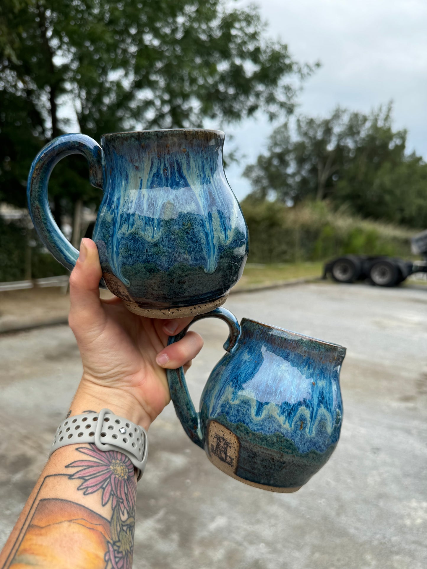 Blue Fish Mugs