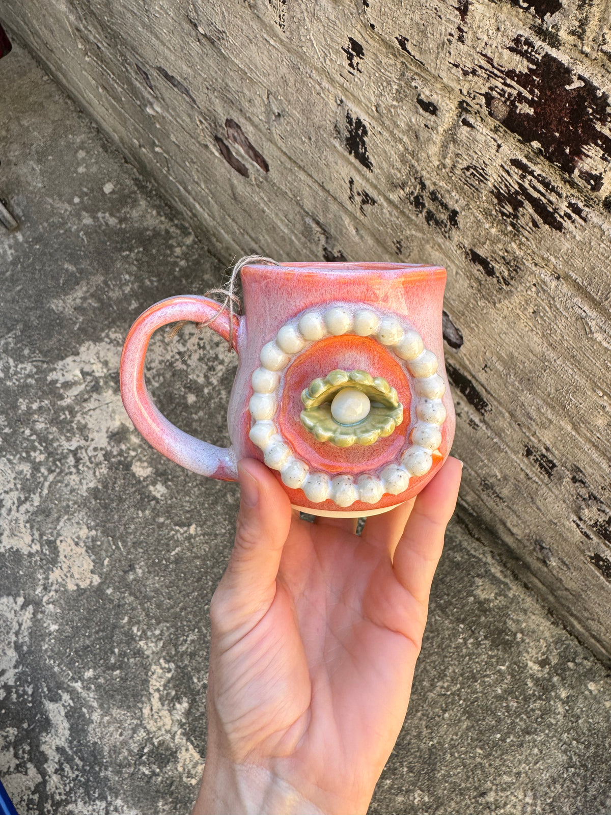 Clam Shell Pink & Yellow