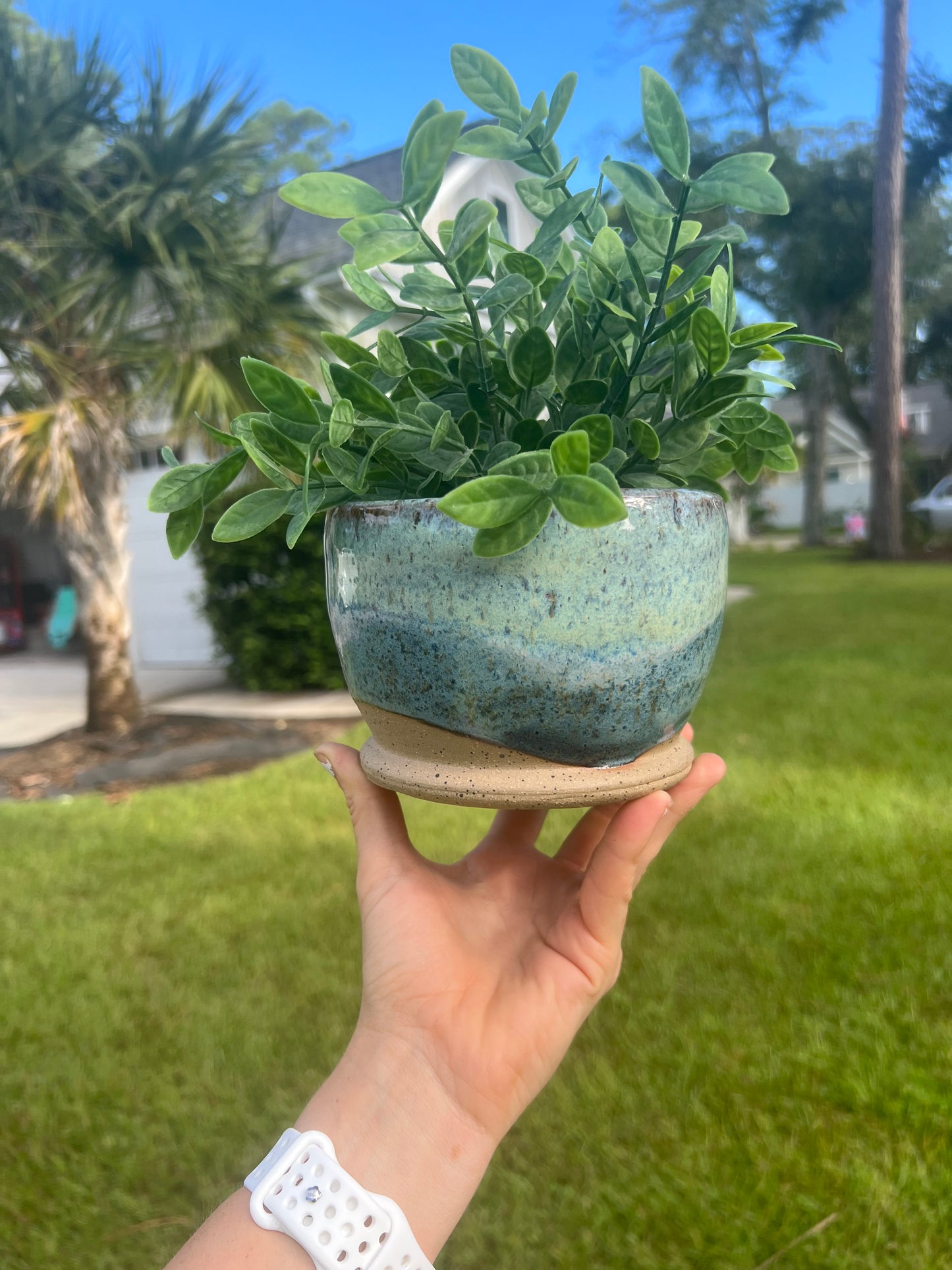 Speckled Blue Melt Bowl