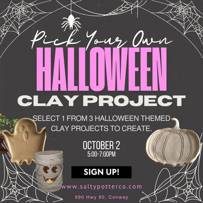 Adult Pottery Class- Pick Your Own Halloween Project