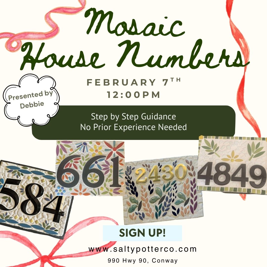 Mosaic House Number Workshop February 7