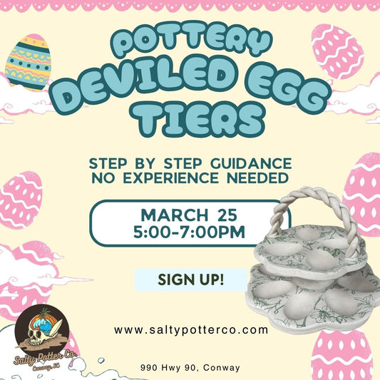 Pottery Class- Deviled Egg Tier Tray March 25