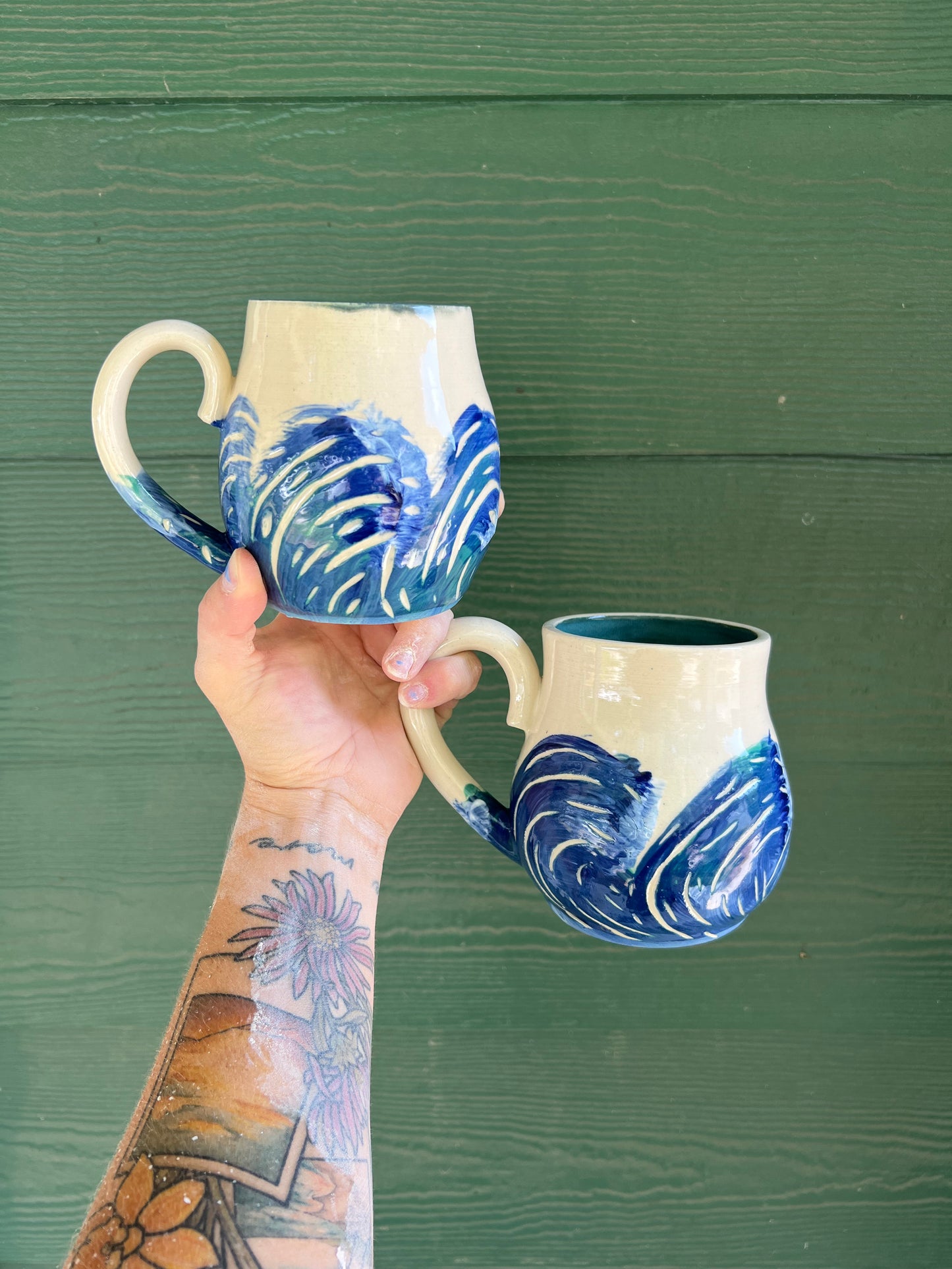 Carved Wave Mug