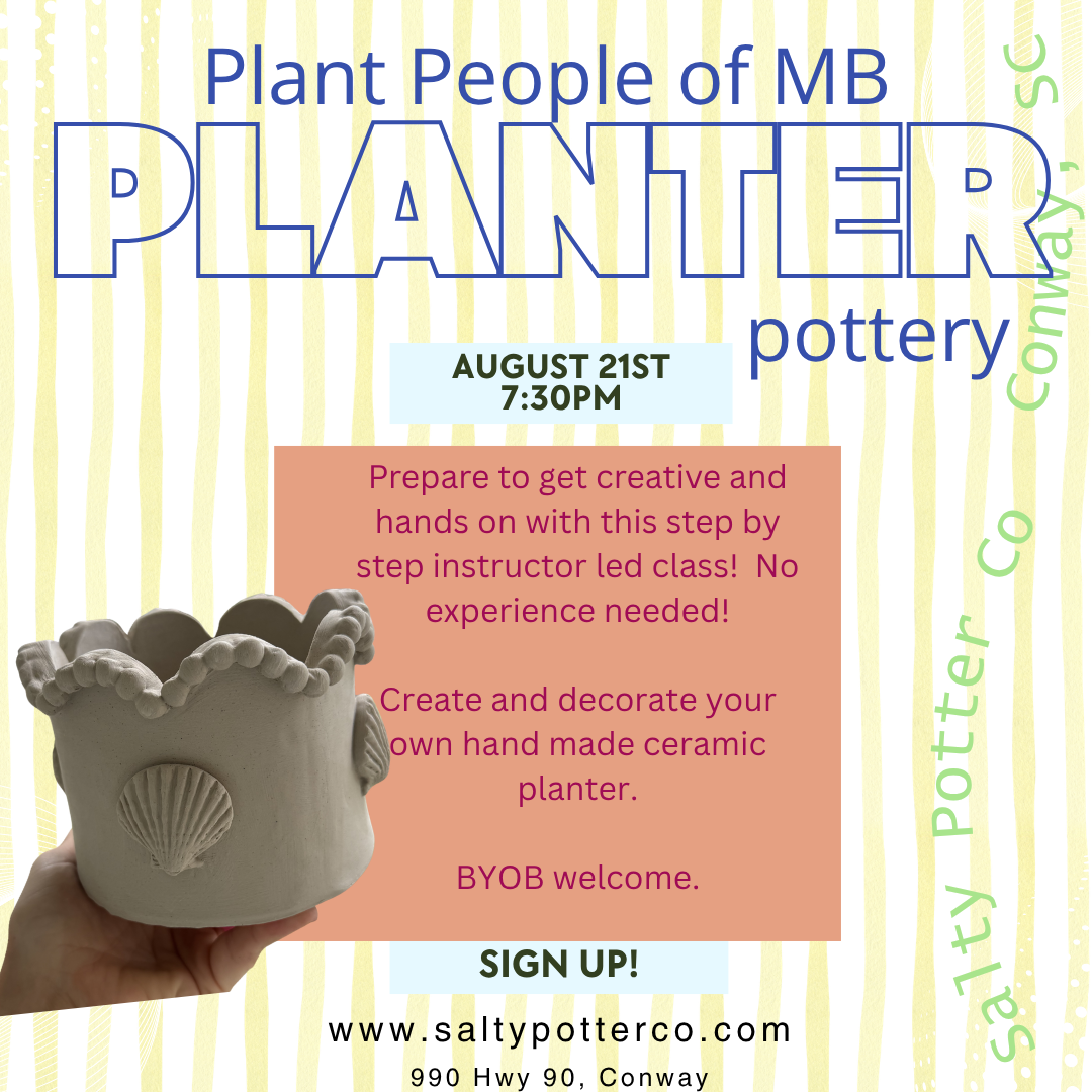 Pottery Class-Plant People of MB Planter August 21