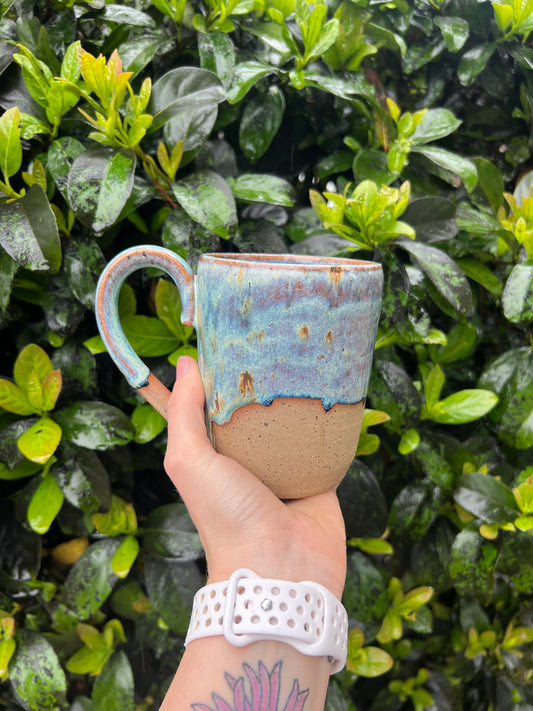 Turquoise Speckled Mug