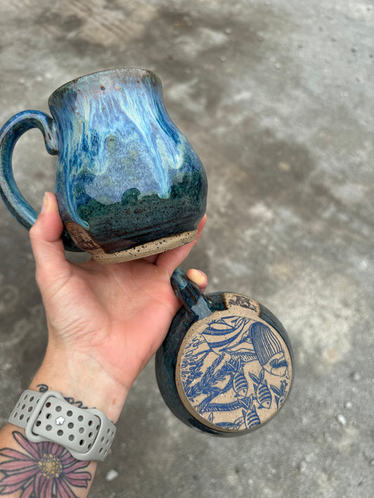 Blue Fish Mugs