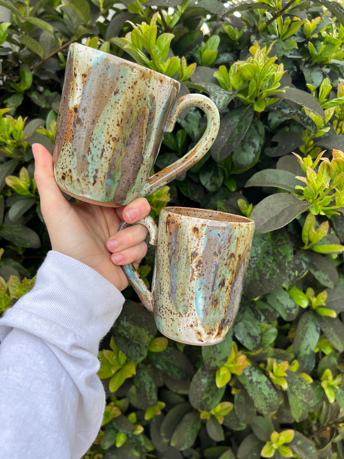 Blue & Green Speckle Mugs