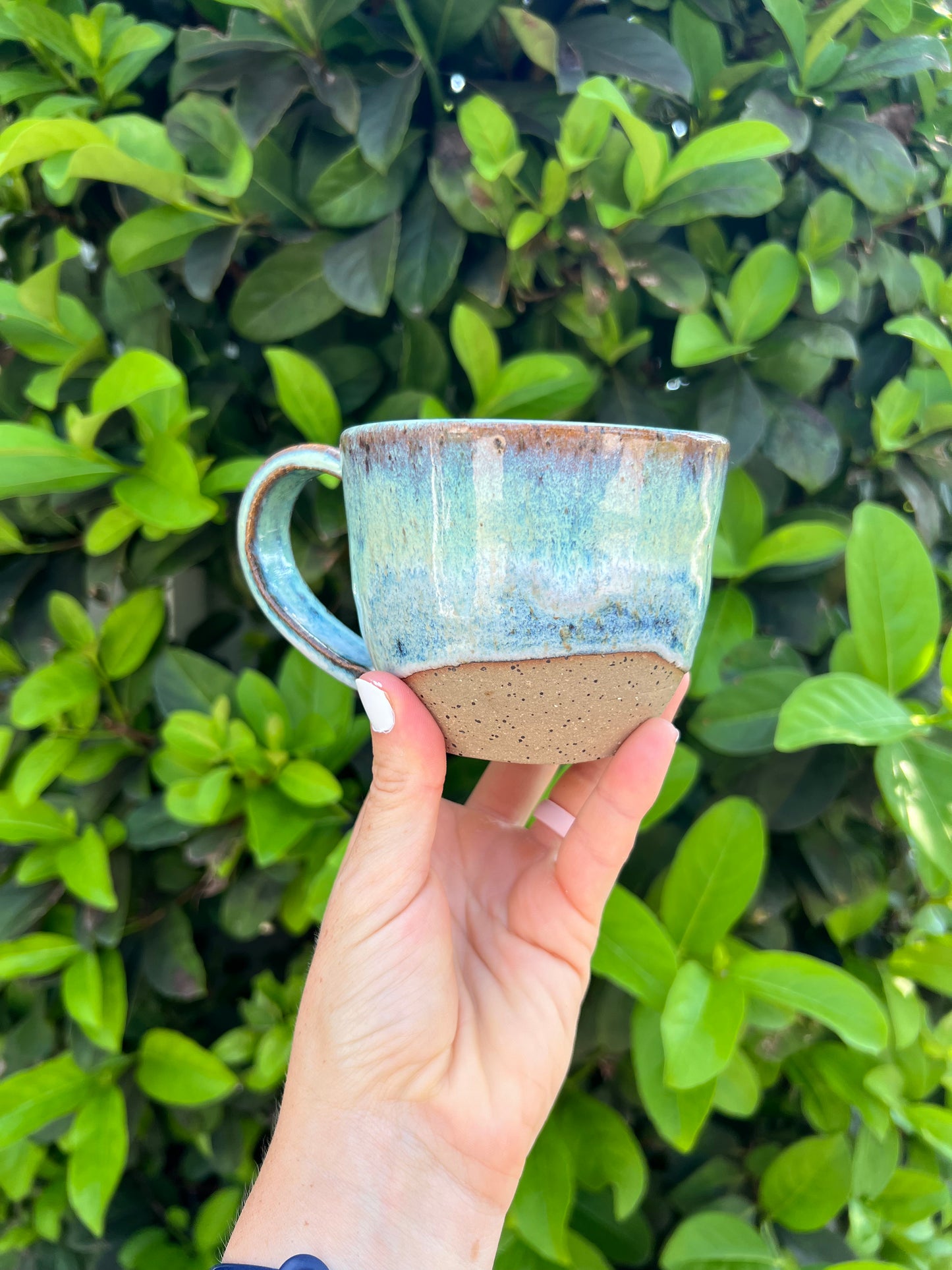 12oz Bright Green & Blue Mug